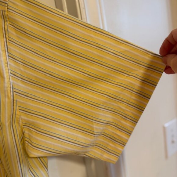 Izod Men's Vintage Plaid Button-Down Shirt Yellow Sz L - Picture 4 of 7